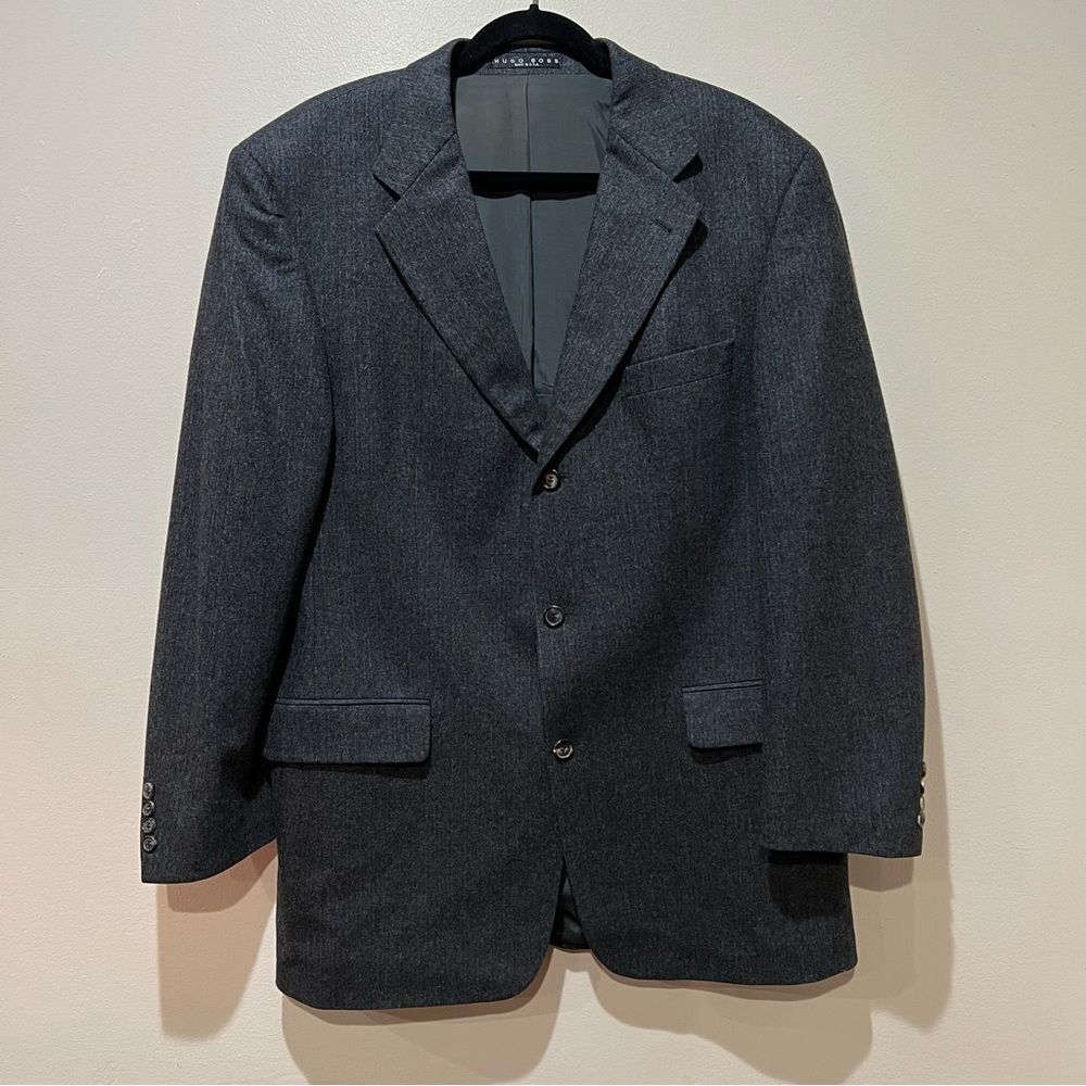 HUGO BOSS Cashmere Wool 3 Button Blazer Size 44T